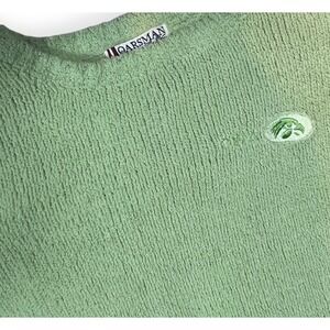 Iowa Hawkeyes Sweater Adults L Fuzzy Fleece Pullover Green Crew Pullover Clark